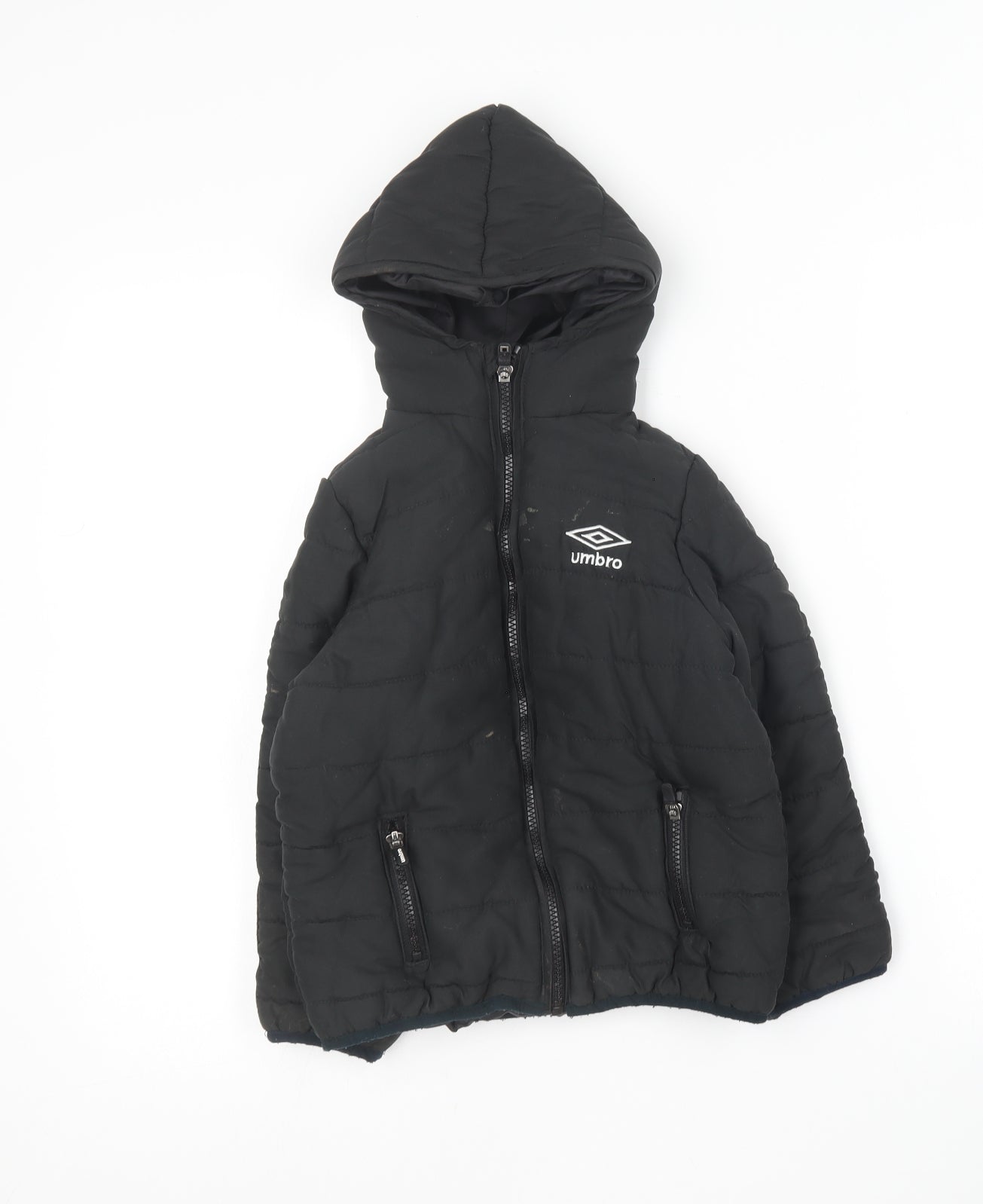 Umbro Boys Black   Puffer Jacket Coat Size 6-7 Years