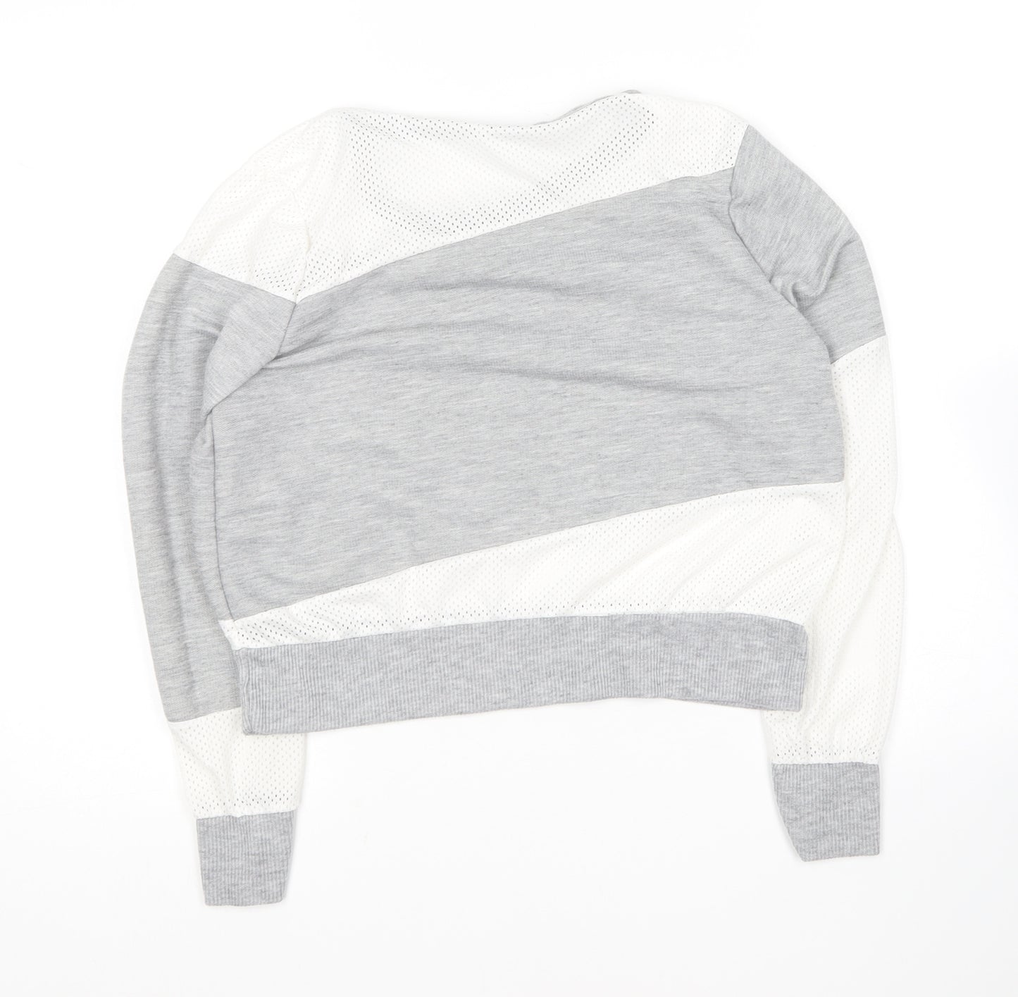 Natalia Womens Grey Round Neck  Polyester Pullover Jumper Size M
