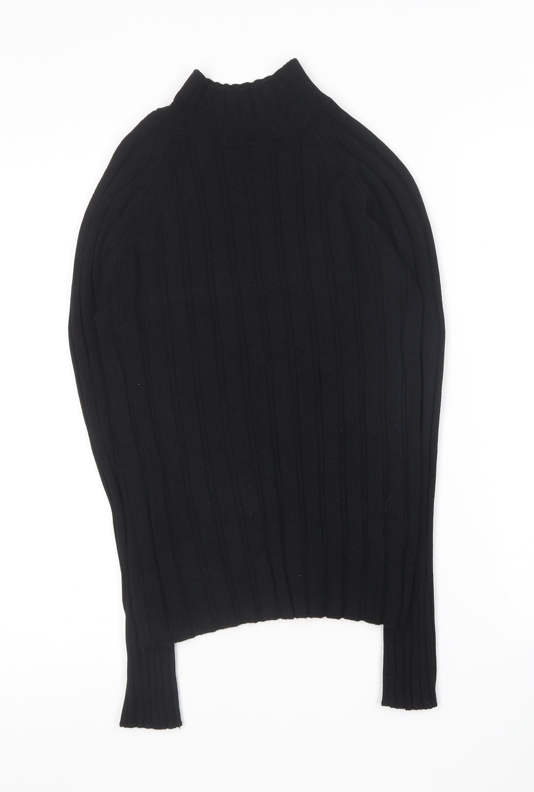 River Island Womens Black Crew Neck  Viscose Pullover Jumper Size 10