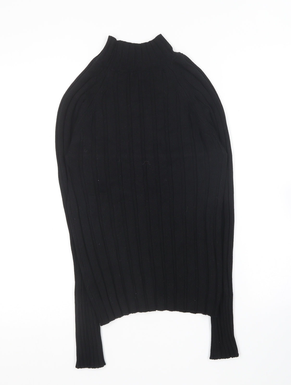 River Island Womens Black Crew Neck  Viscose Pullover Jumper Size 10