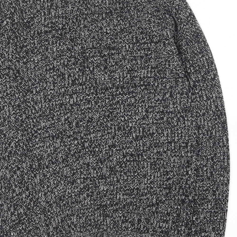 George Mens Black Crew Neck  Acrylic Pullover Jumper Size M
