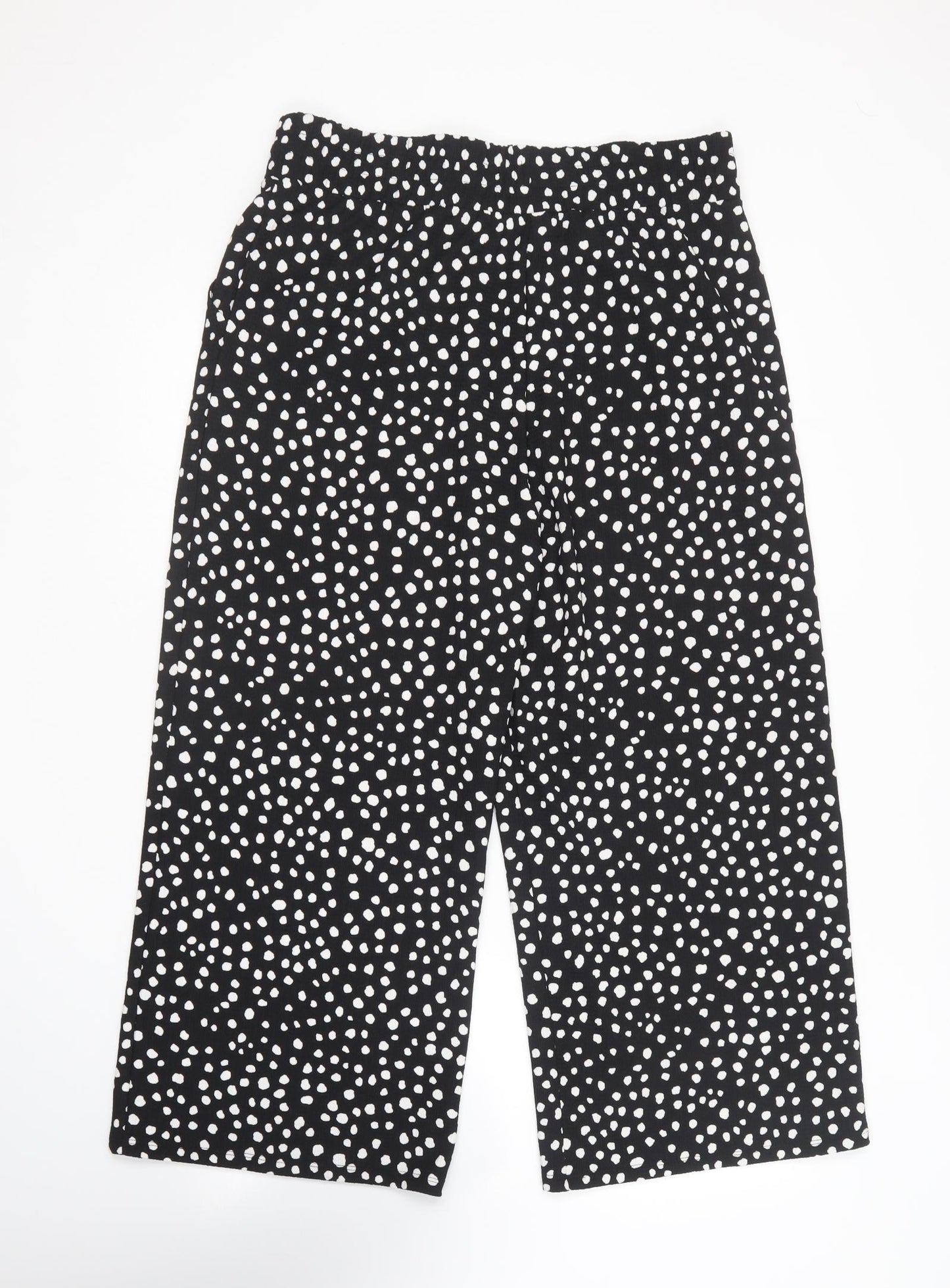 Papaya Womens Black Polka Dot Polyester Trousers  Size 16 L25 in Regular
