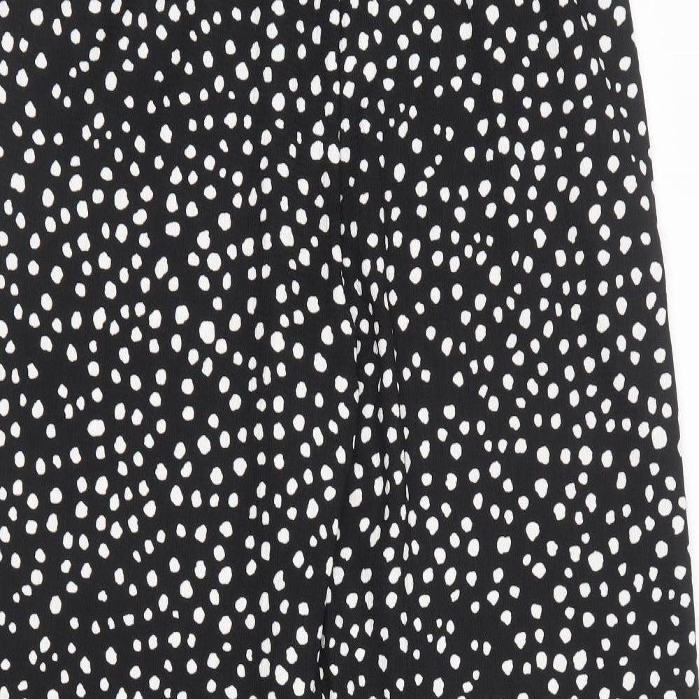 Papaya Womens Black Polka Dot Polyester Trousers  Size 16 L25 in Regular