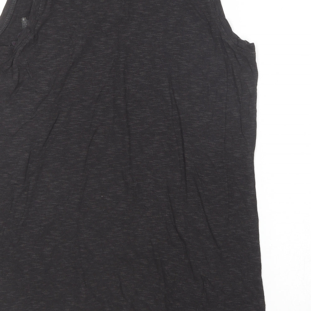 Fat Face Womens Grey  Viscose Basic Tank Size 10 Boat Neck