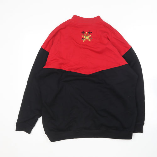 Marks and Spencer Womens Multicoloured Collared  Cotton Pullover Jumper Size 12
