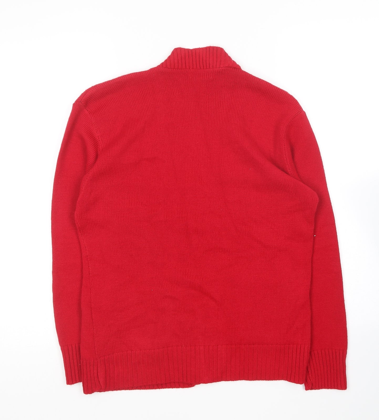 Choice Collection  Womens Red V-Neck  Acrylic Cardigan Jumper Size S