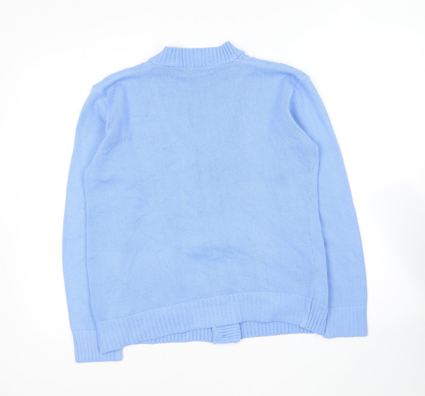 Choice Collection   Womens Blue V-Neck  Acrylic Cardigan Jumper Size M