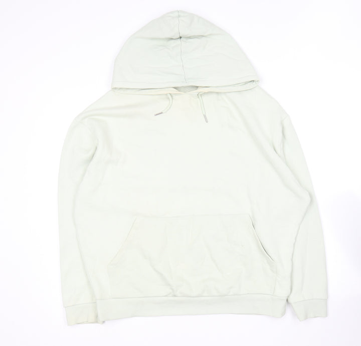 ASOS Womens Green Cotton Pullover Hoodie Size M