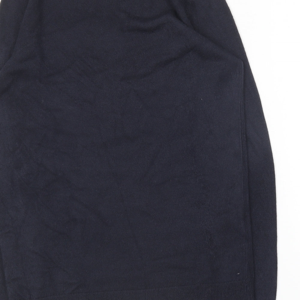 Bonmarché Womens Blue Crew Neck  Acrylic Pullover Jumper Size 12