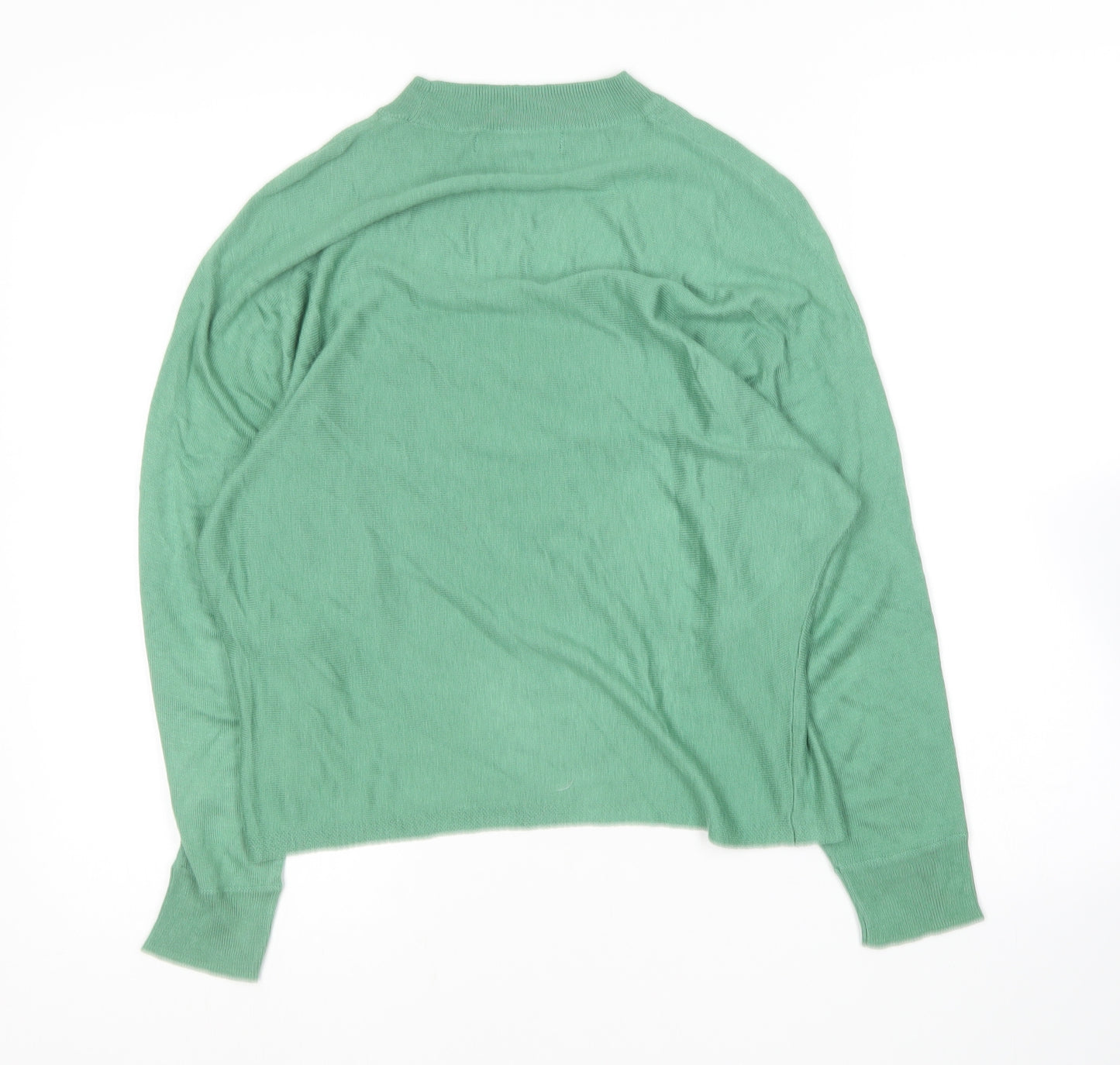 Marks and Spencer Womens Green Round Neck  Acrylic Pullover Jumper Size S