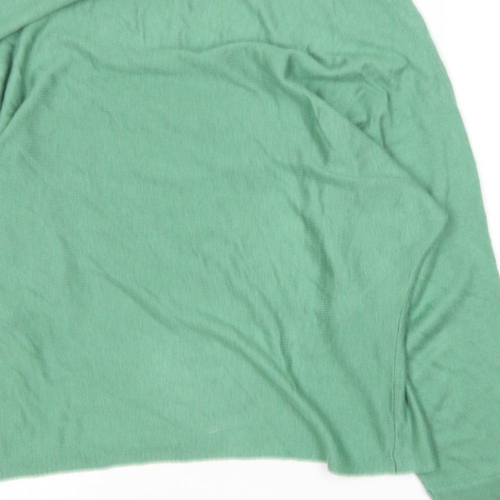 Marks and Spencer Womens Green Round Neck  Acrylic Pullover Jumper Size S