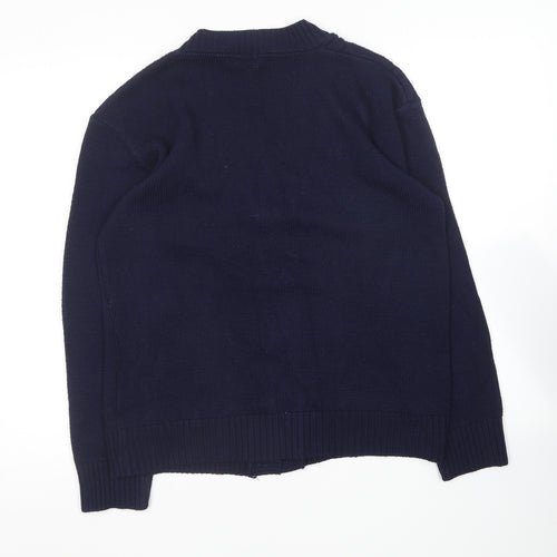 Choice Collection   Womens Blue V-Neck  Acrylic Cardigan Jumper Size M