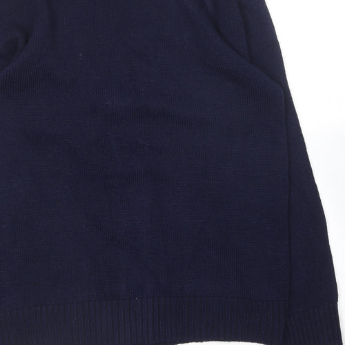 Choice Collection   Womens Blue V-Neck  Acrylic Cardigan Jumper Size M