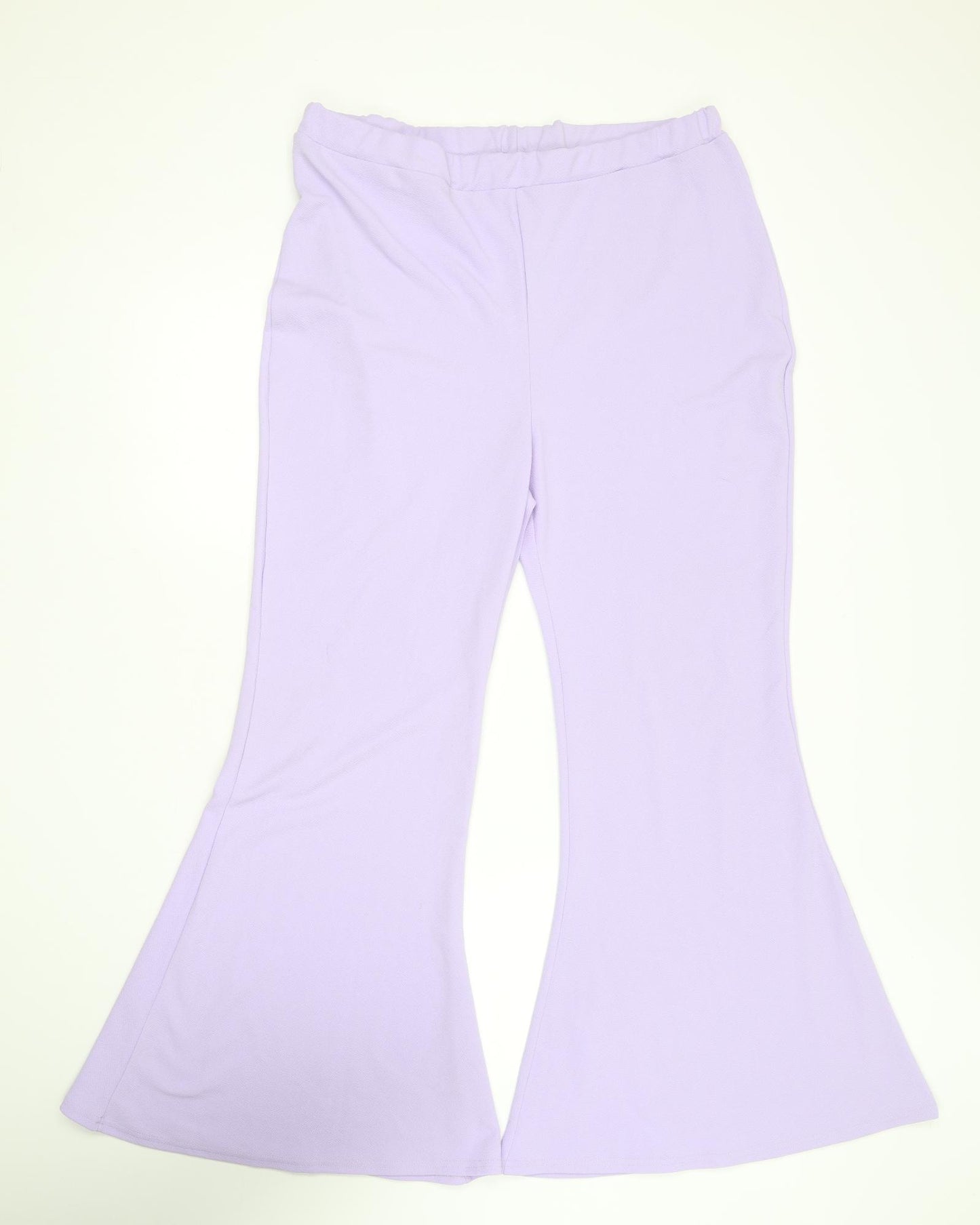 Boohoo Womens Purple  Polyester Trousers  Size 20 L28.5 in Regular