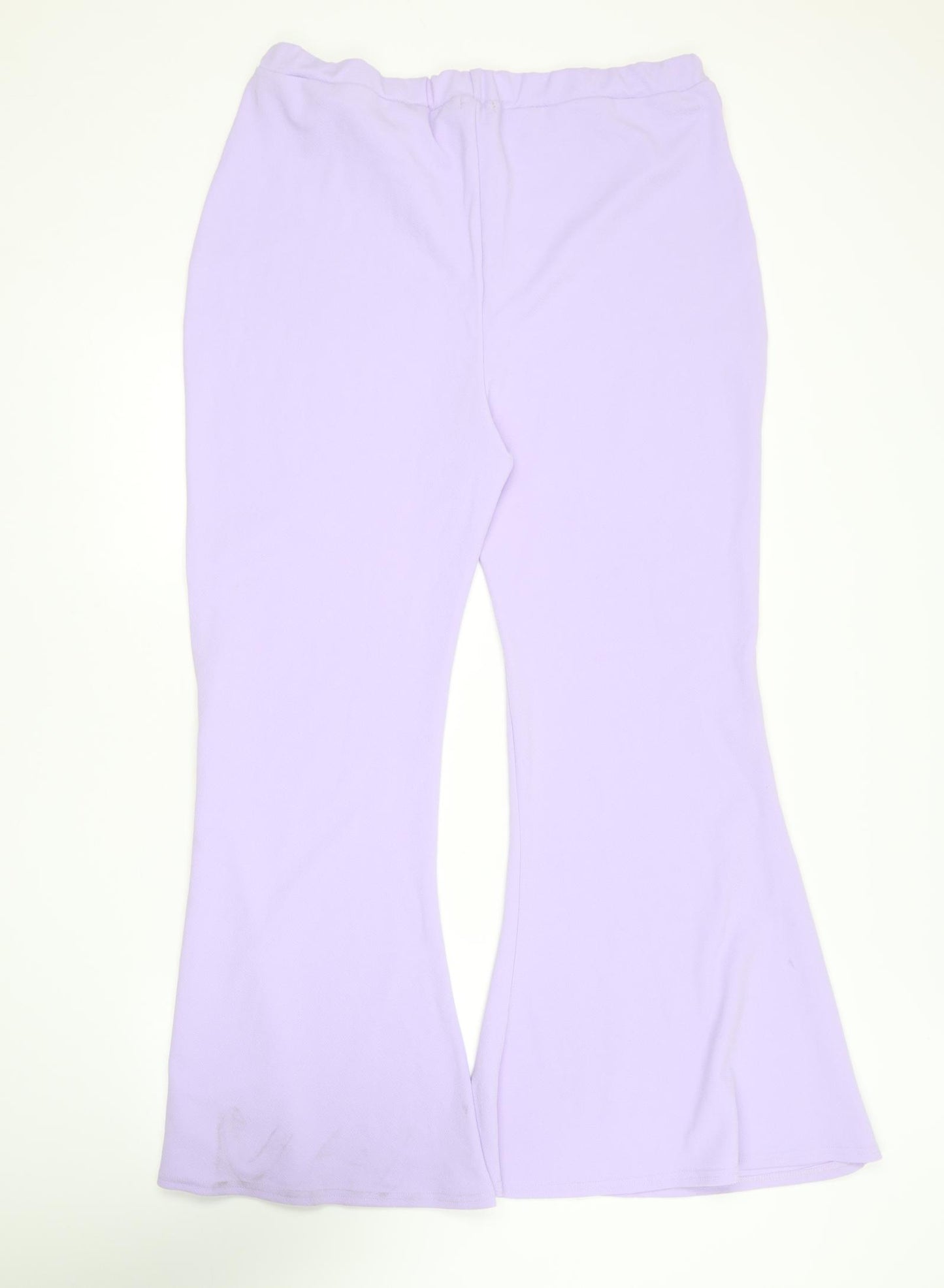 Boohoo Womens Purple  Polyester Trousers  Size 20 L28.5 in Regular