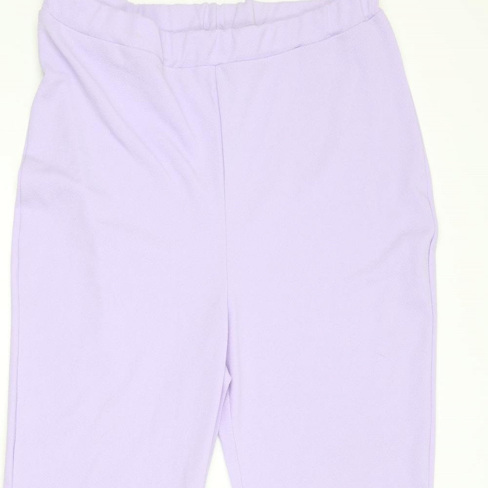Boohoo Womens Purple  Polyester Trousers  Size 20 L28.5 in Regular