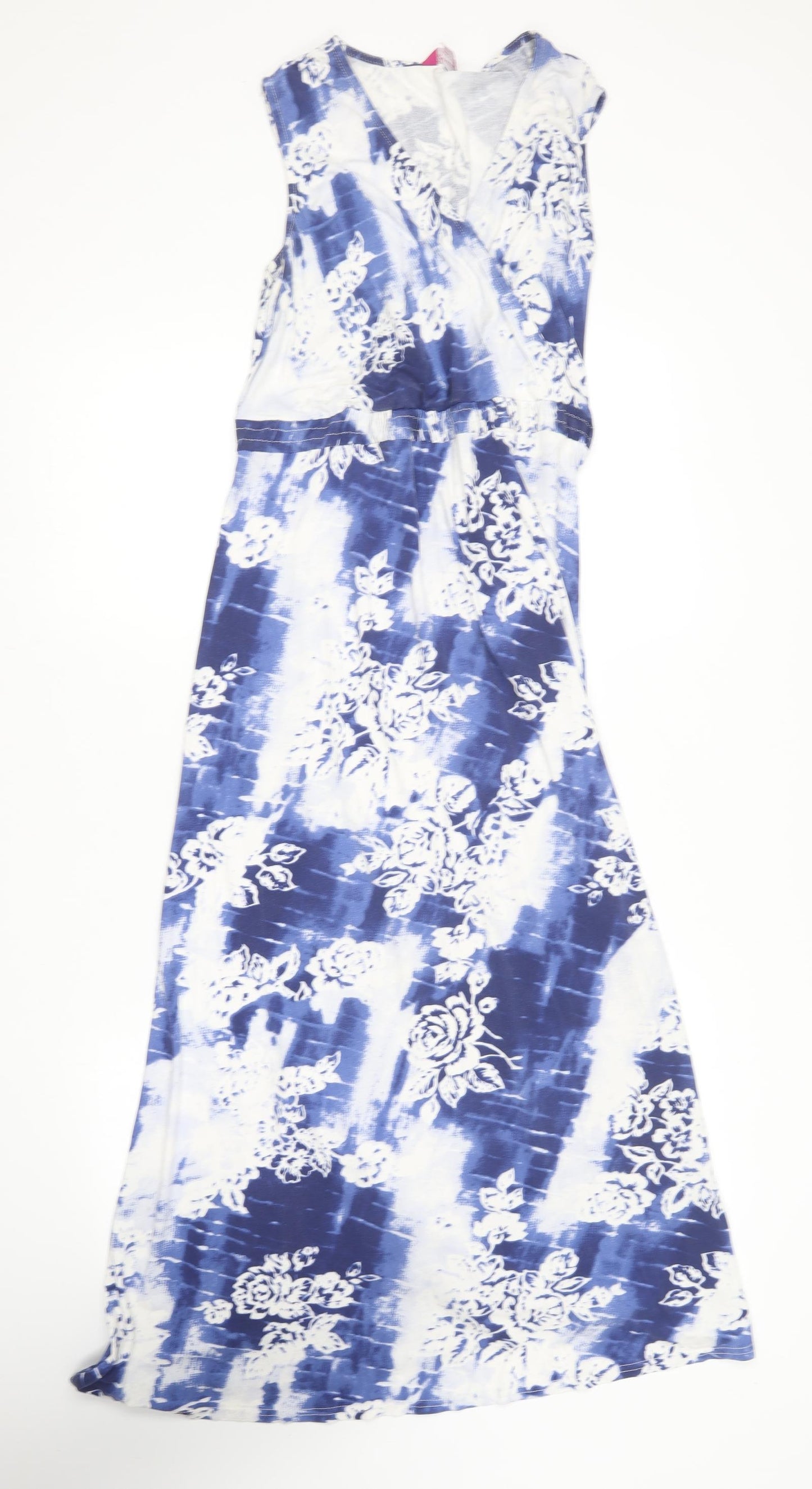 Changes By Together Womens Blue  Viscose Skater Dress  Size 14  V-Neck