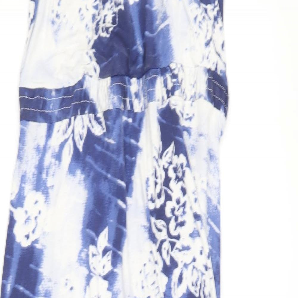 Changes By Together Womens Blue  Viscose Skater Dress  Size 14  V-Neck