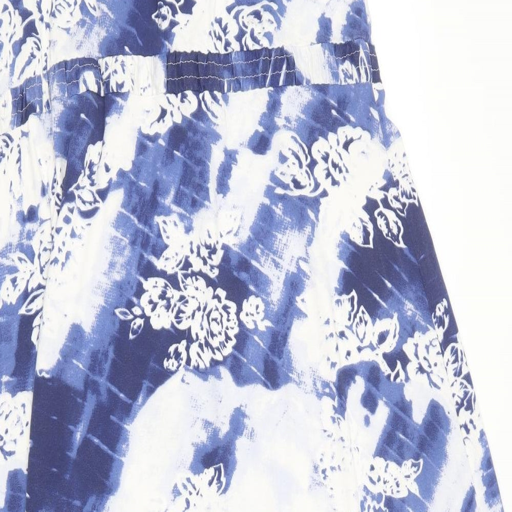 Changes By Together Womens Blue  Viscose Skater Dress  Size 14  V-Neck