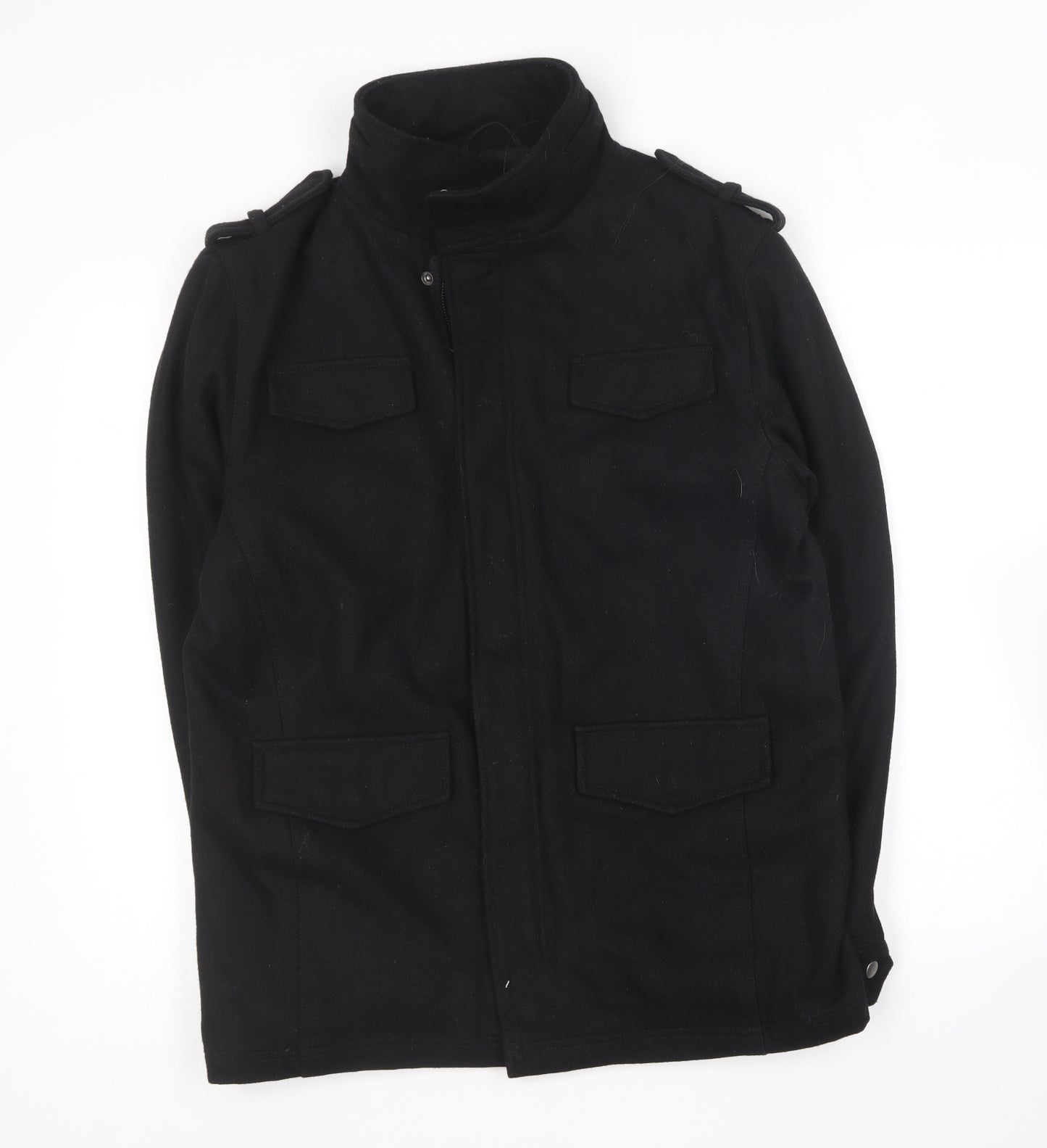 New Look Womens Black   Overcoat Coat Size S