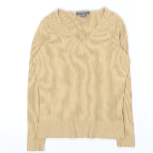 Primark Womens Brown Round Neck  Viscose Pullover Jumper Size M