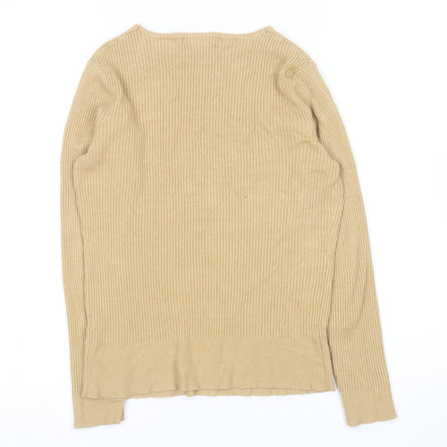 Primark Womens Brown Round Neck  Viscose Pullover Jumper Size M