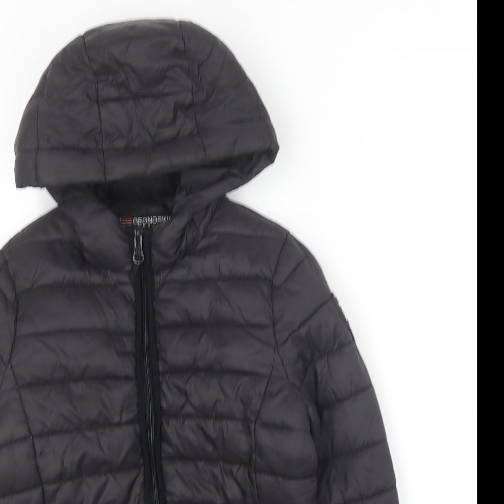 Geonorway Boys Black   Puffer Jacket Coat Size 6 Years