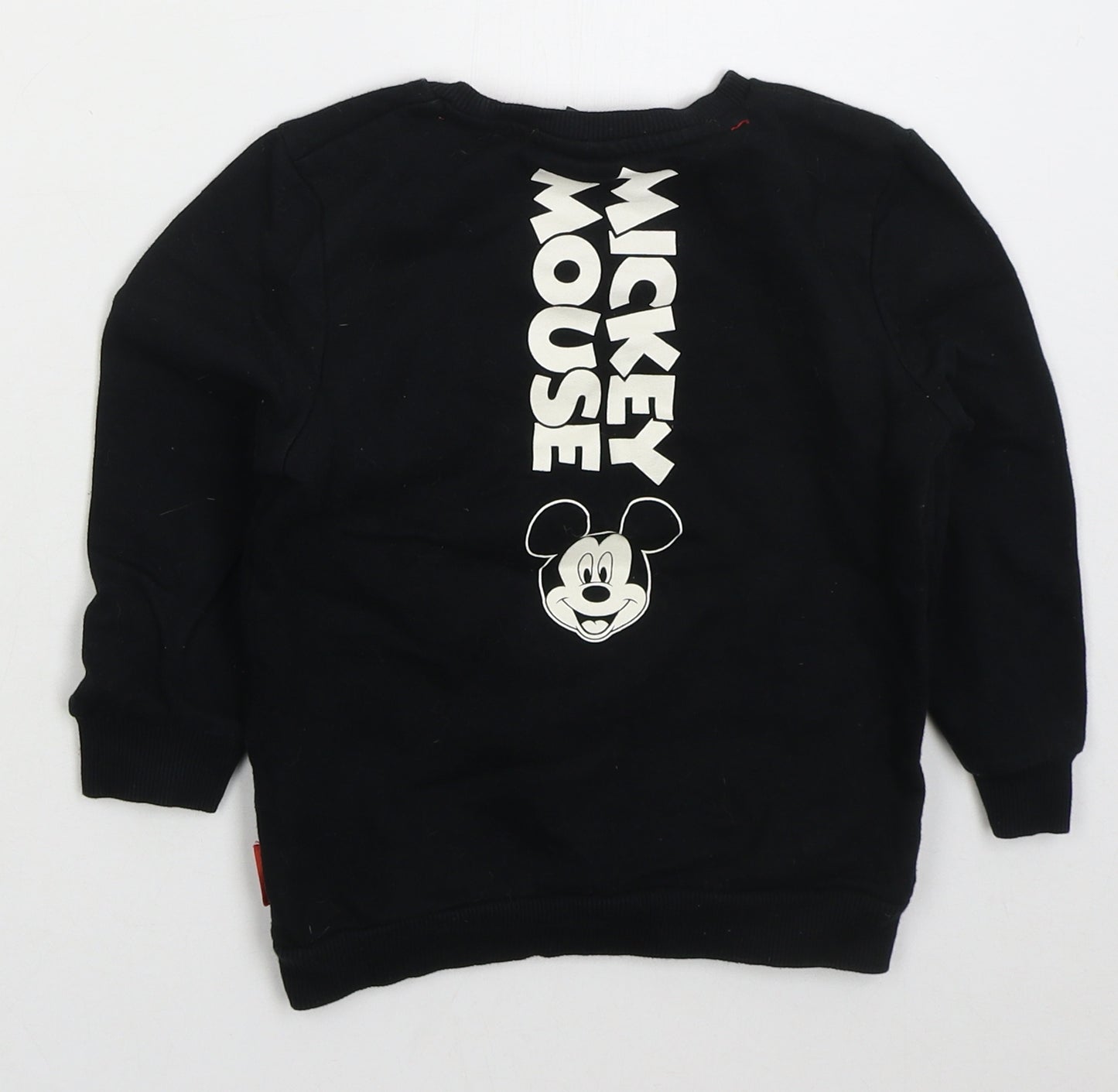 George Boys Black  Cotton Pullover Sweatshirt Size 3-4 Years  Pullover - Mickey Mouse