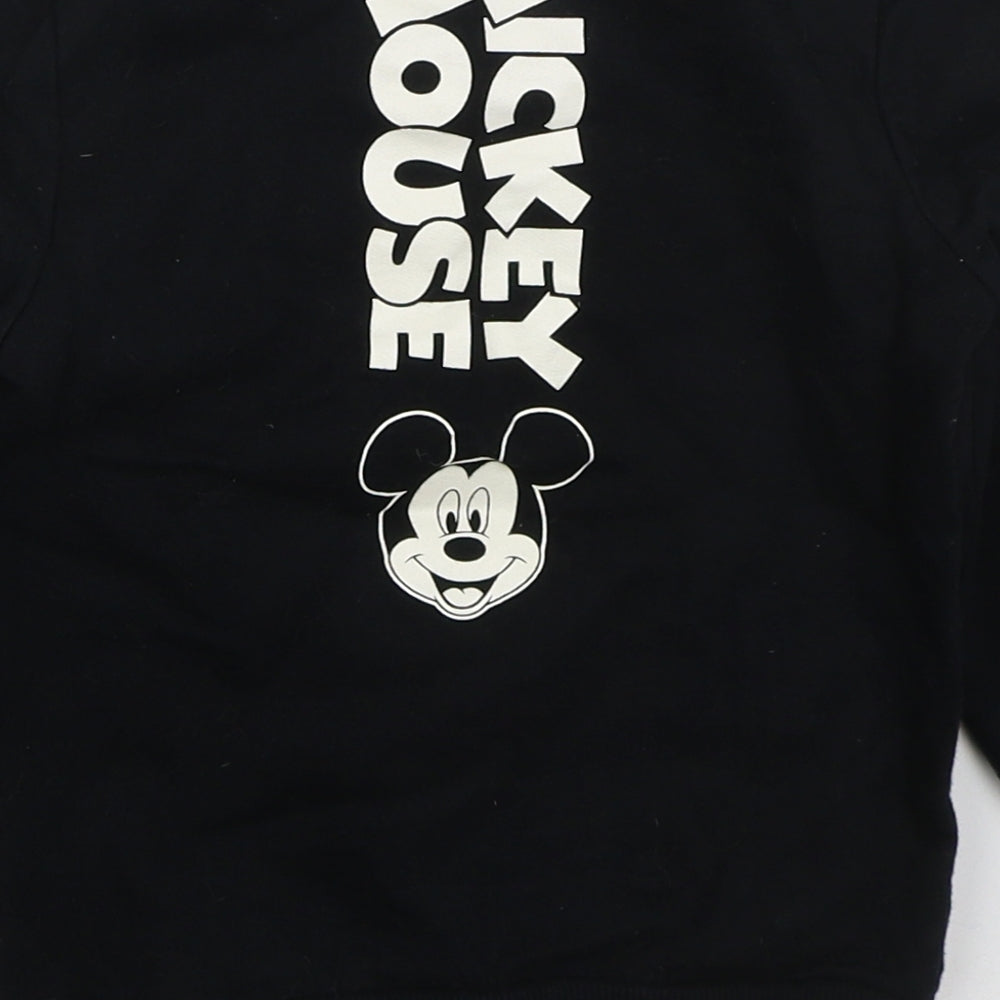 George Boys Black  Cotton Pullover Sweatshirt Size 3-4 Years  Pullover - Mickey Mouse