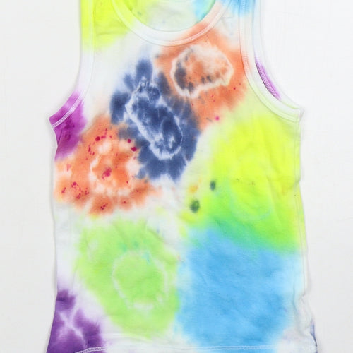 Mothercare Boys Multicoloured  Cotton Basic Tank Size 2-3 Years Crew Neck Pullover - Tie Dye