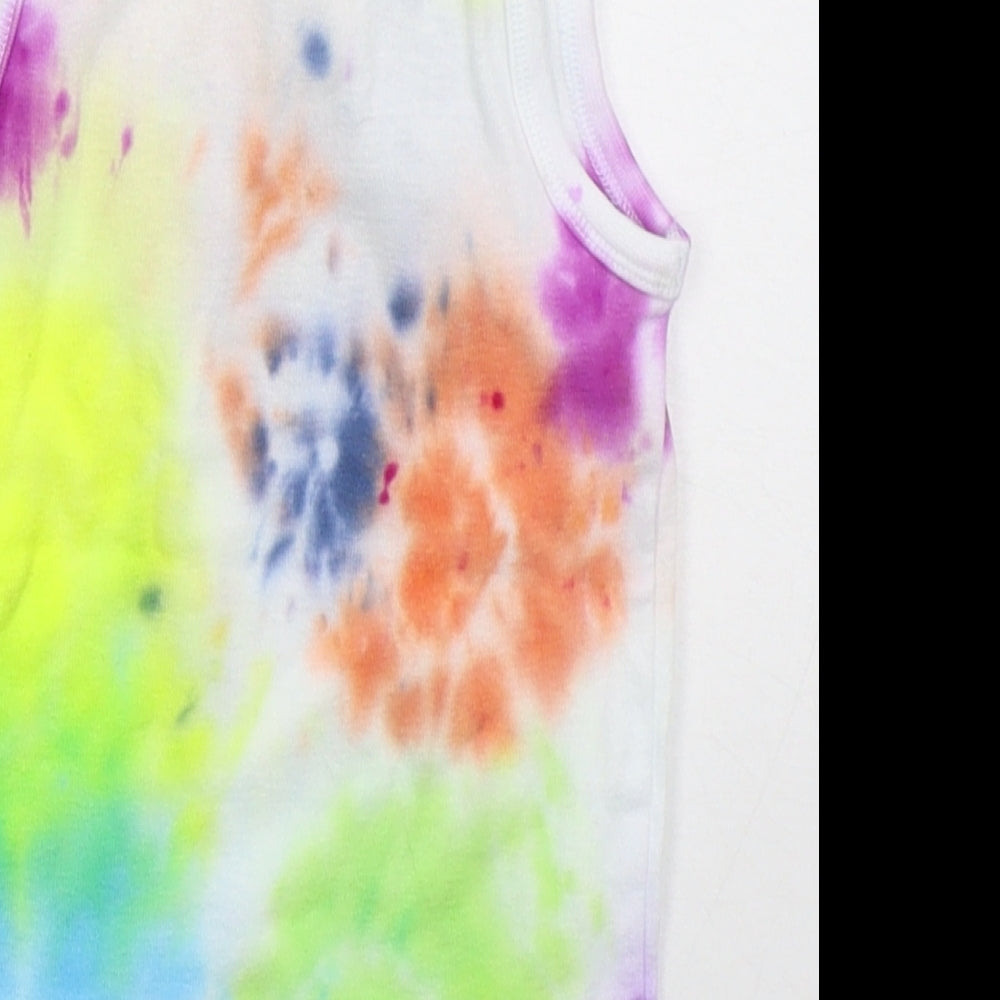 Mothercare Boys Multicoloured  Cotton Basic Tank Size 2-3 Years Crew Neck Pullover - Tie Dye
