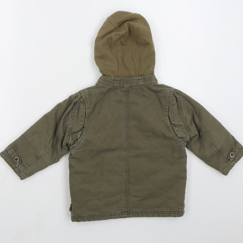 Obaibi Boys Green   Basic Coat Coat Size 18 Months   Zip