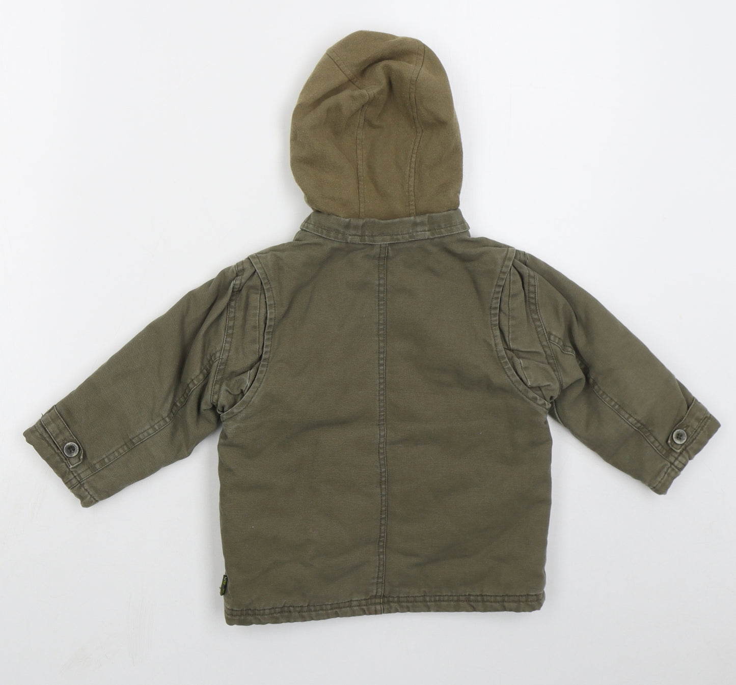 Obaibi Boys Green   Basic Coat Coat Size 18 Months   Zip