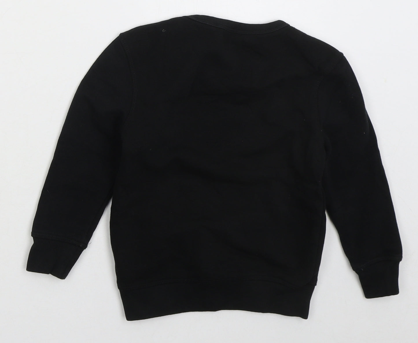 George Boys Black  Cotton Basic T-Shirt Size 18-24 Months Crew Neck Pullover - Cool