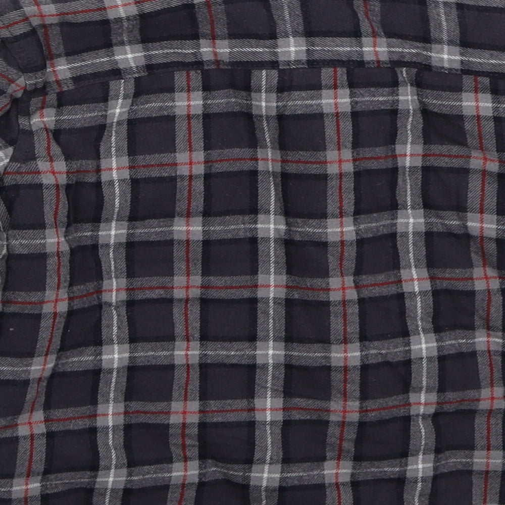Trespass Boys Grey Check Cotton Basic Button-Up Size 3-4 Years Collared Button