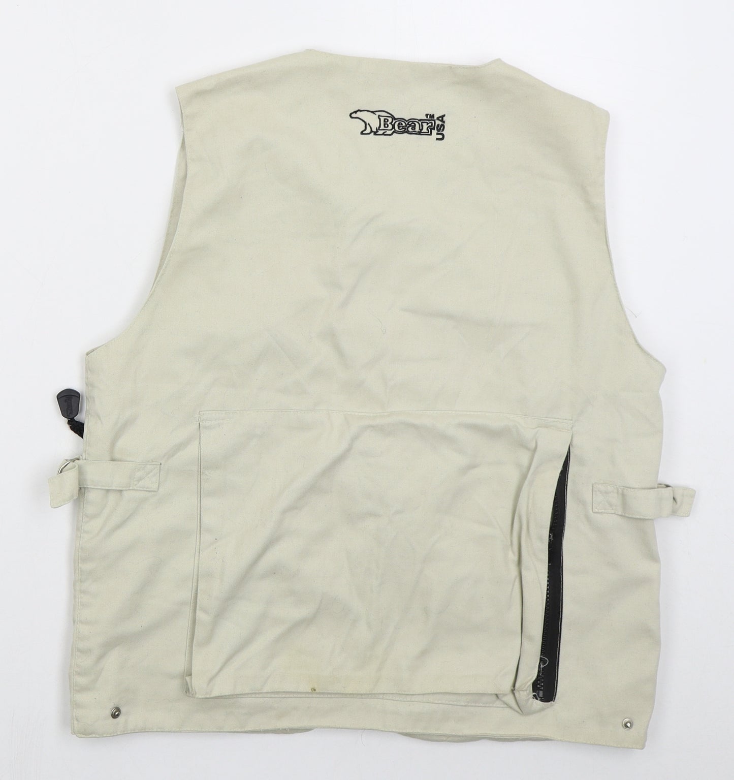 Bear Boys Beige   Gilet Jacket Size L  Zip