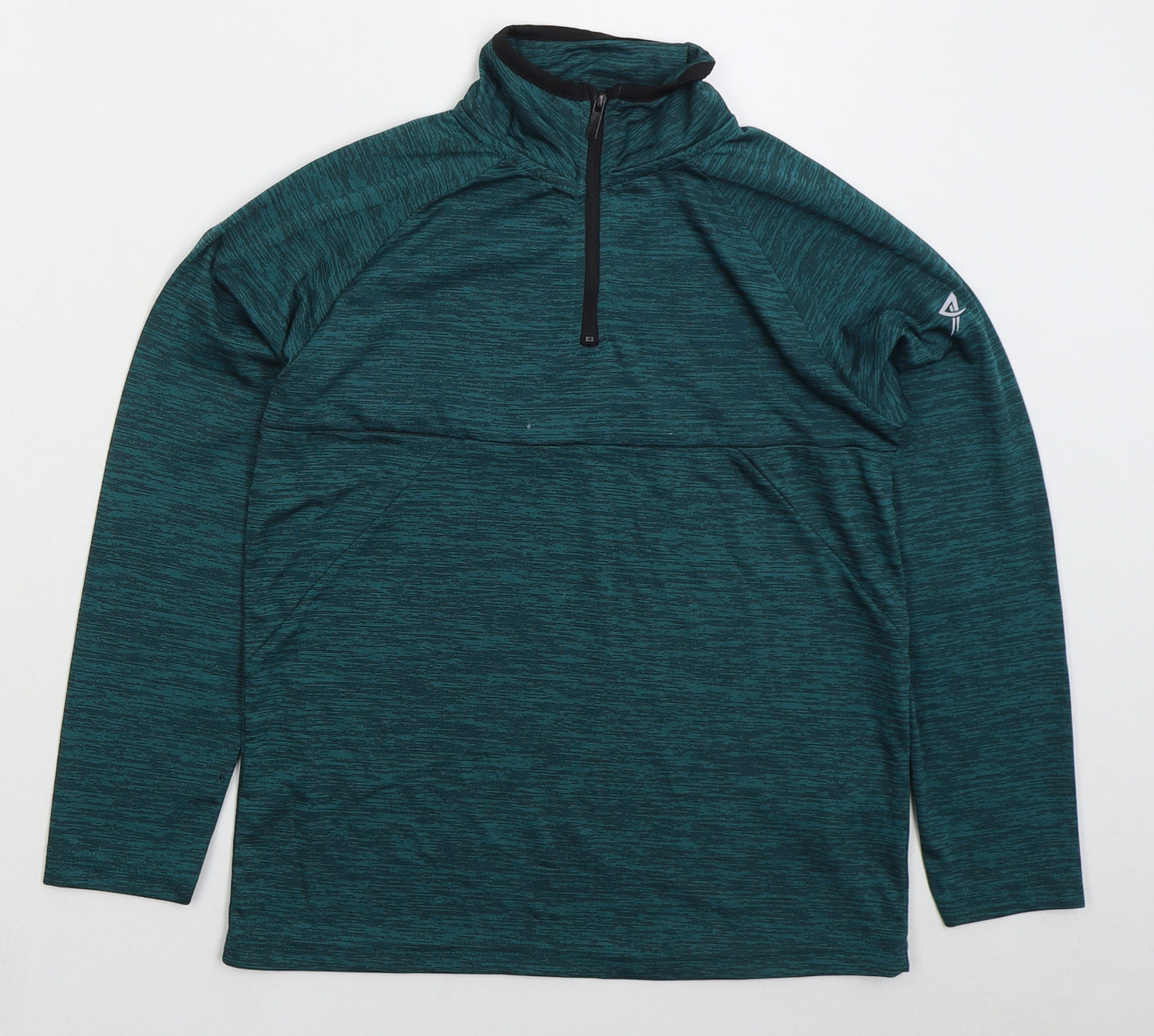 Primark Boys Green  Polyester Pullover Sweatshirt Size 9-10 Years  Zip