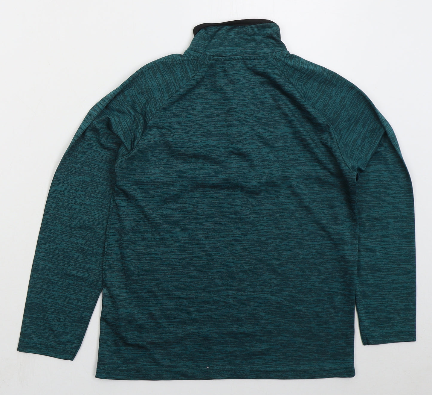 Primark Boys Green  Polyester Pullover Sweatshirt Size 9-10 Years  Zip