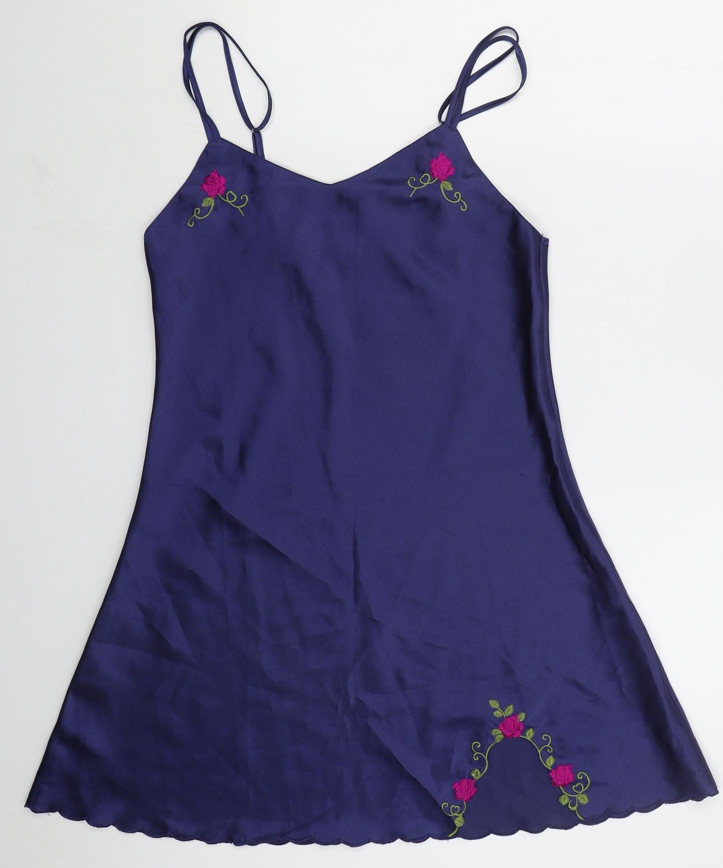 Secret Possesions Womens Blue Solid Polyester Top Dress Size 10   - Flower