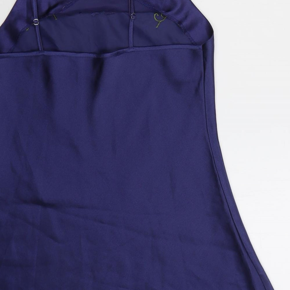 Secret Possesions Womens Blue Solid Polyester Top Dress Size 10   - Flower
