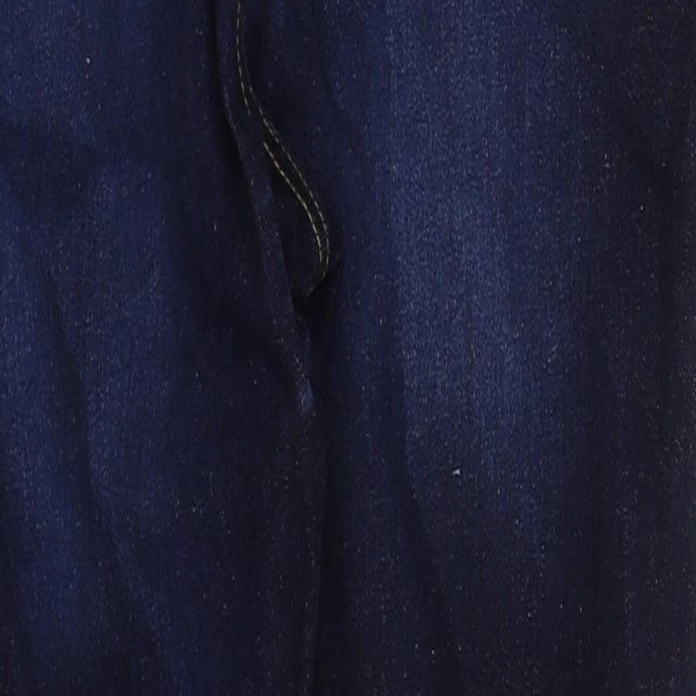 Goldigga Womens Blue  Cotton Skinny Jeans Size 12 L24 in Regular Button