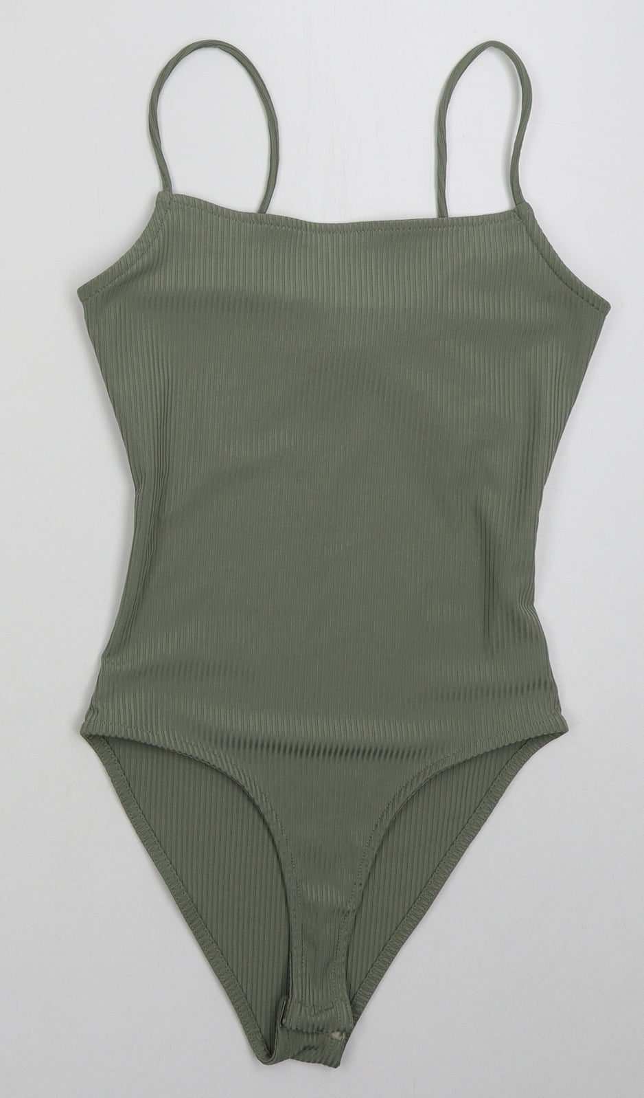 Primark Womens Green  Polyester Bodysuit One-Piece Size 6  Button
