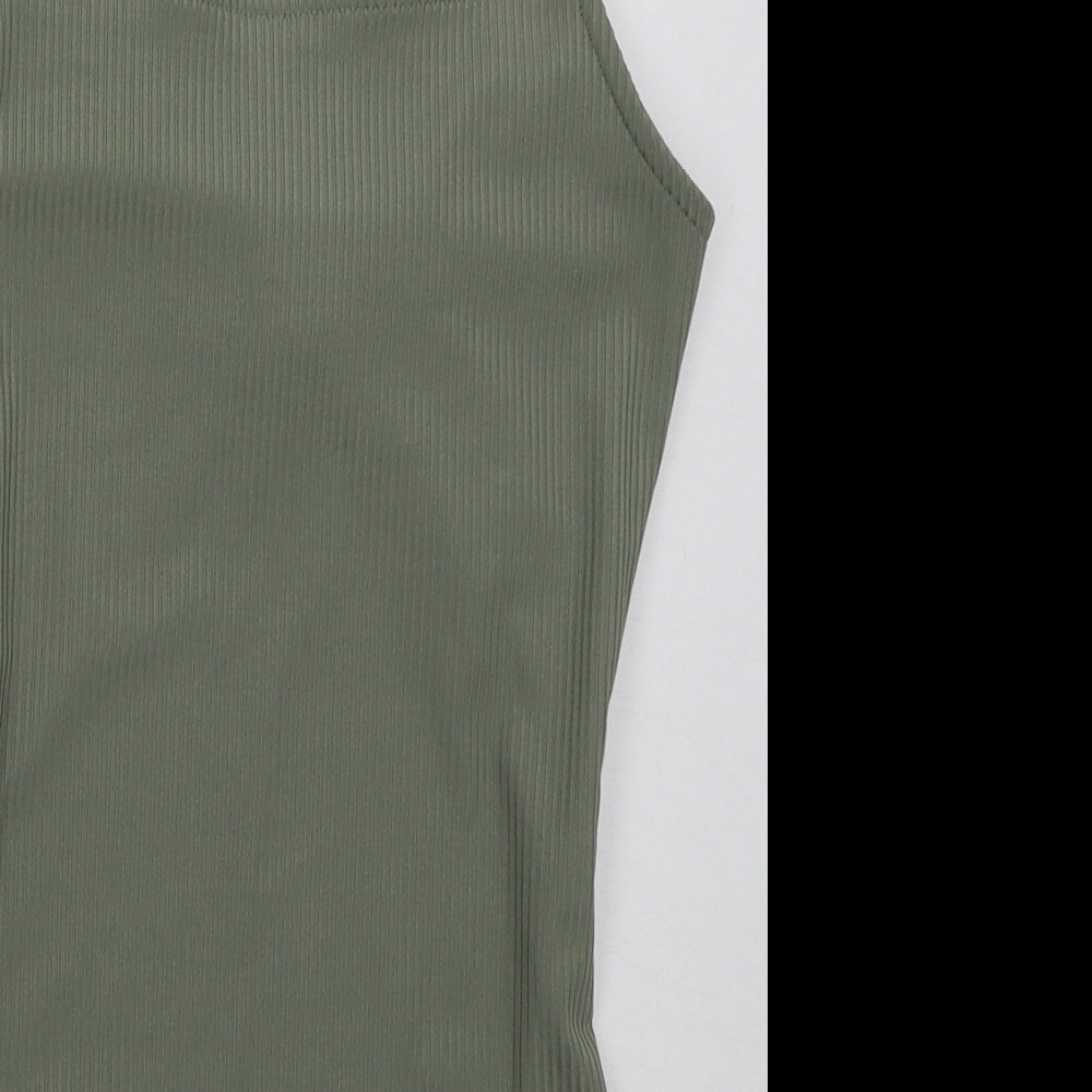 Primark Womens Green  Polyester Bodysuit One-Piece Size 6  Button