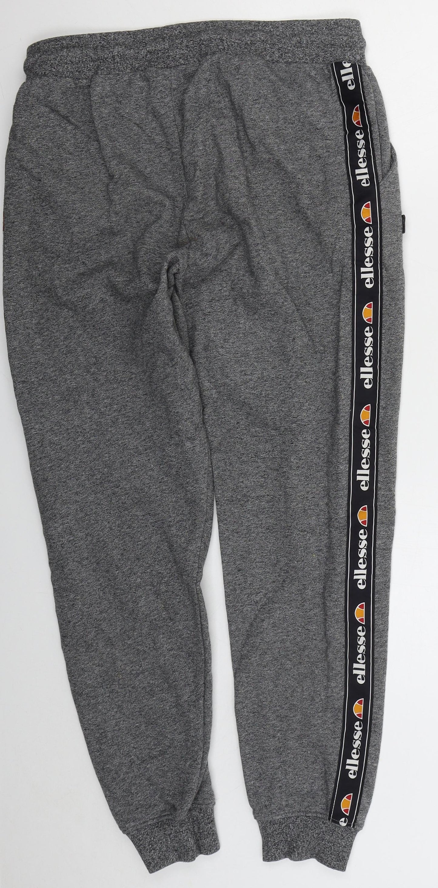 ellesse Womens Grey  Cotton Sweatpants Trousers Size 10 L27 in Regular Drawstring