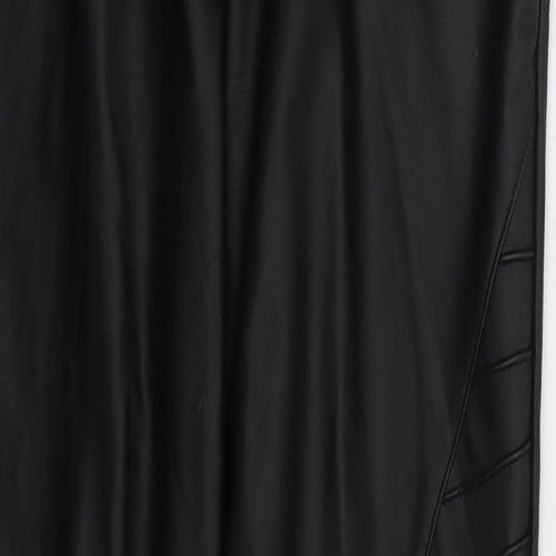 Yu & Me Womens Black  Polyurethane Carrot Leggings Size M L28 in