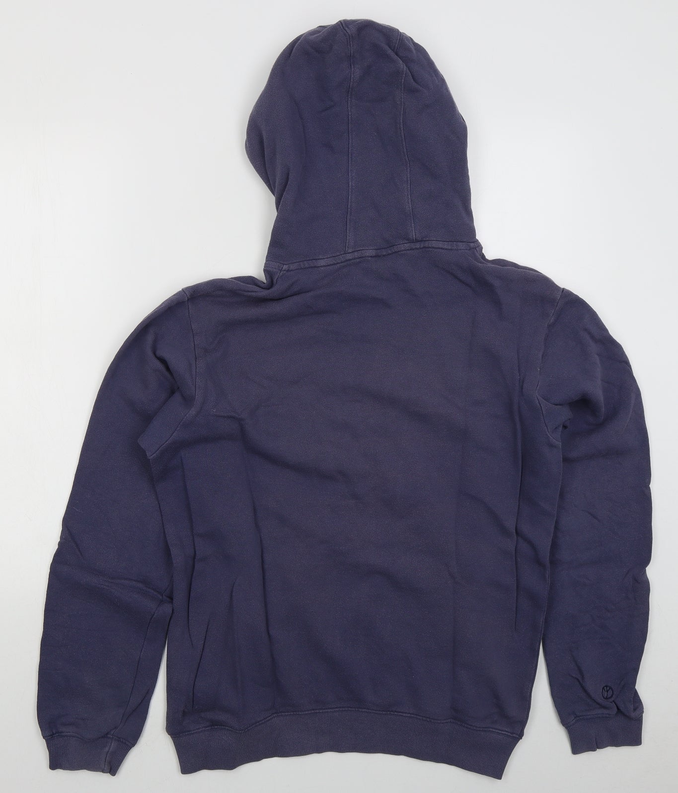 No News Mens Blue  Cotton Pullover Hoodie Size S