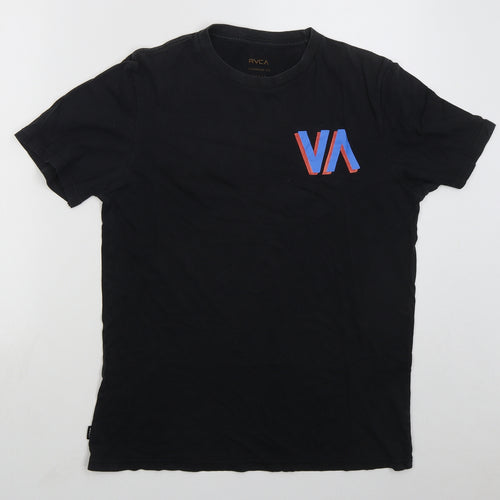 RVCV Mens Black  Cotton  T-Shirt Size S Crew Neck  - Savage