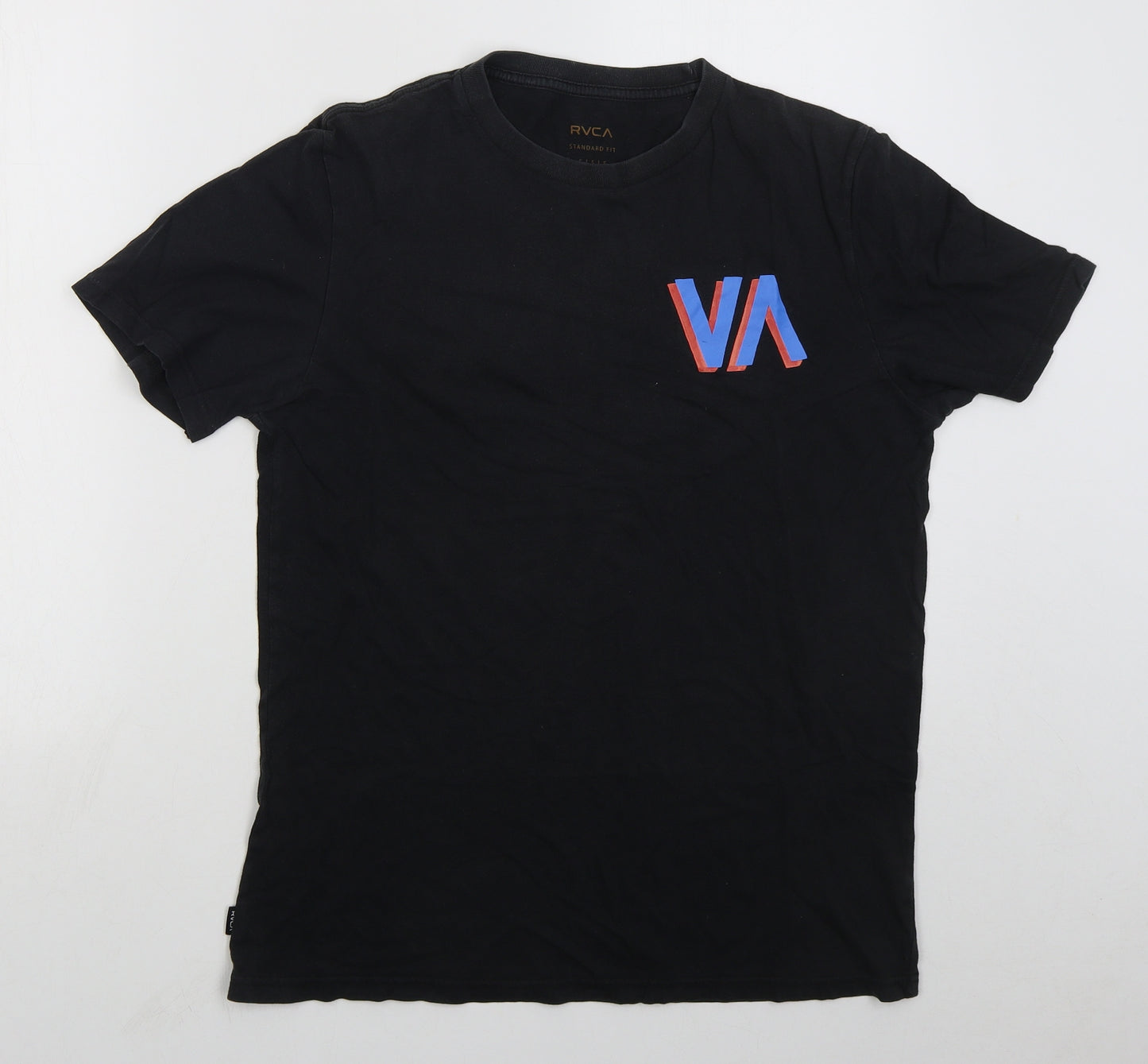 RVCV Mens Black  Cotton  T-Shirt Size S Crew Neck  - Savage