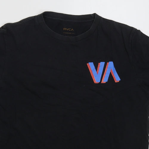 RVCV Mens Black  Cotton  T-Shirt Size S Crew Neck  - Savage