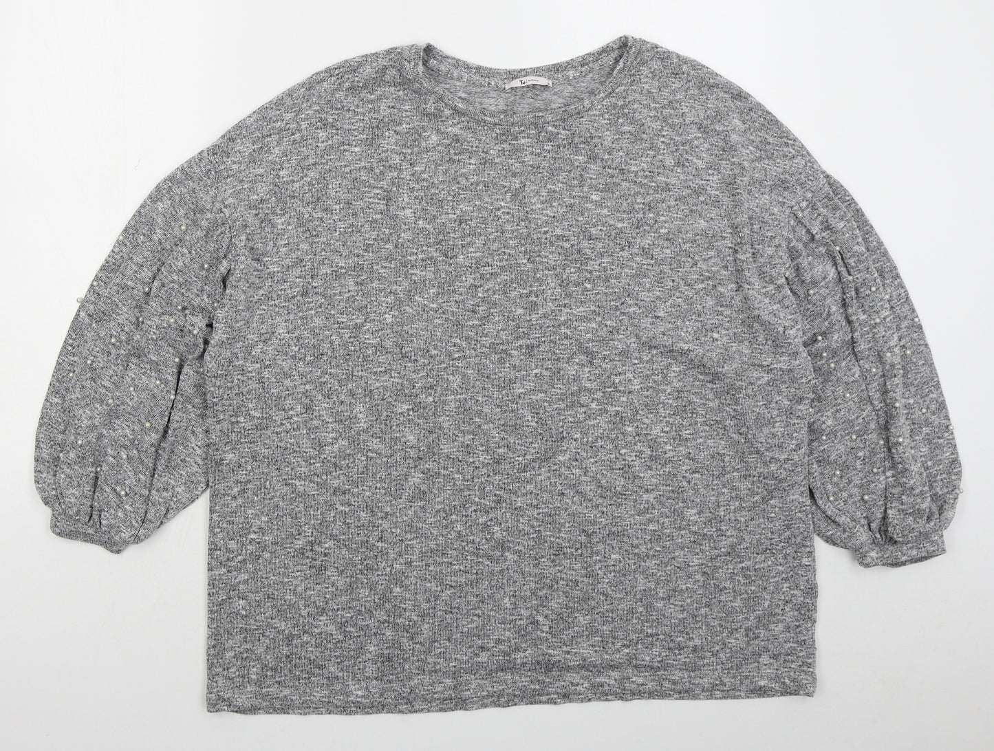 TU Womens Grey  Polyester Pullover Sweatshirt Size 22  Pullover